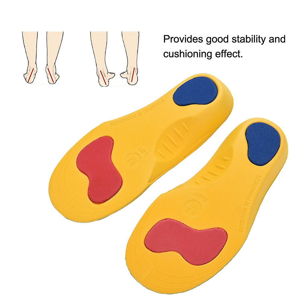 Orthotic Corrective Arch Support Cushion Shoe Inserts Insoles Pads For Kids (m)