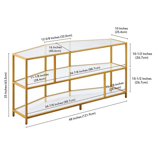 Brass Metal Tv Stand 48 In W Henn amp hart