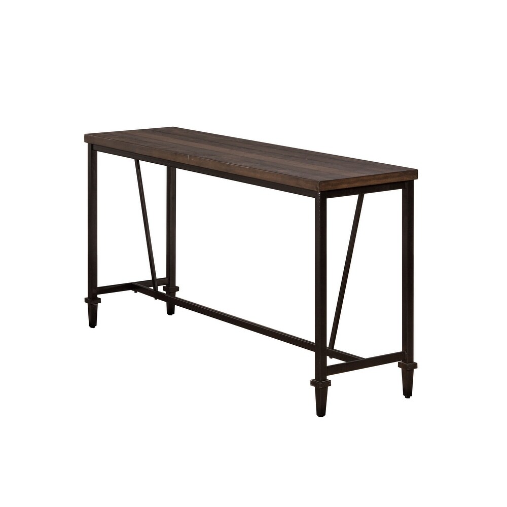 Hillsdale Furniture Trevino Metal Table  Distressed Walnut