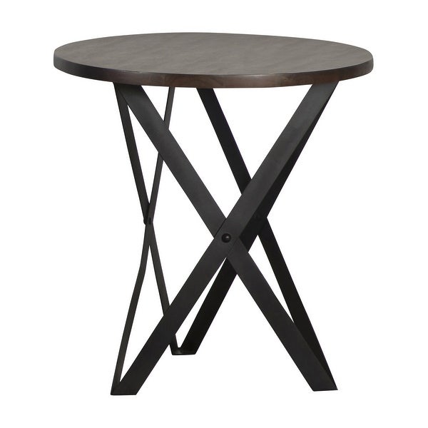 Coaster Furniture Zack Smokey Grey and Black Round End Table