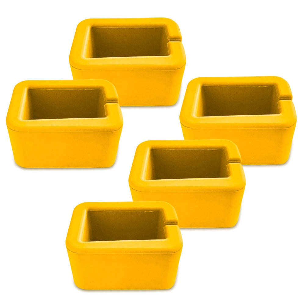 Buckle Booster™ Seat Belt Receptacle Raiser， Yellow， Wrap-Around， 5-Pack