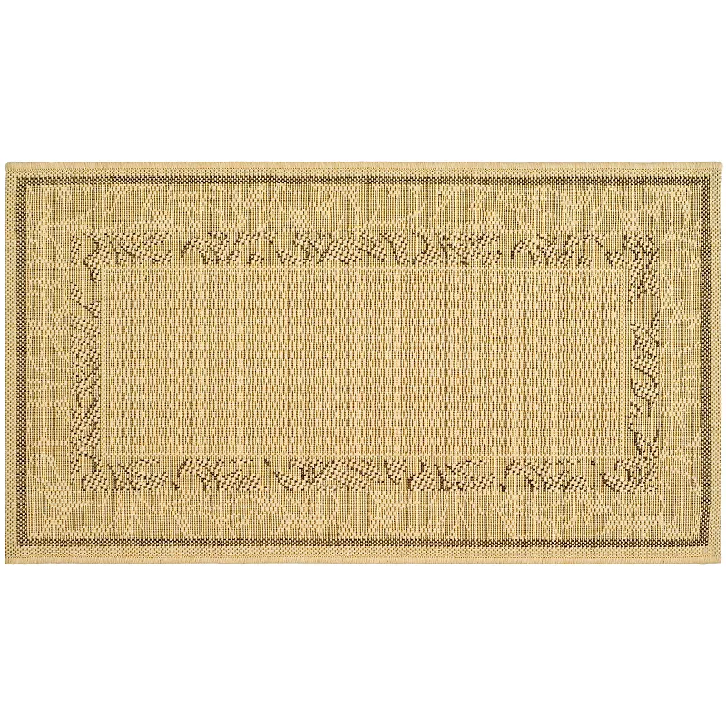 Safavieh Courtyard Leaves Framed Indoor Outdoor Rug