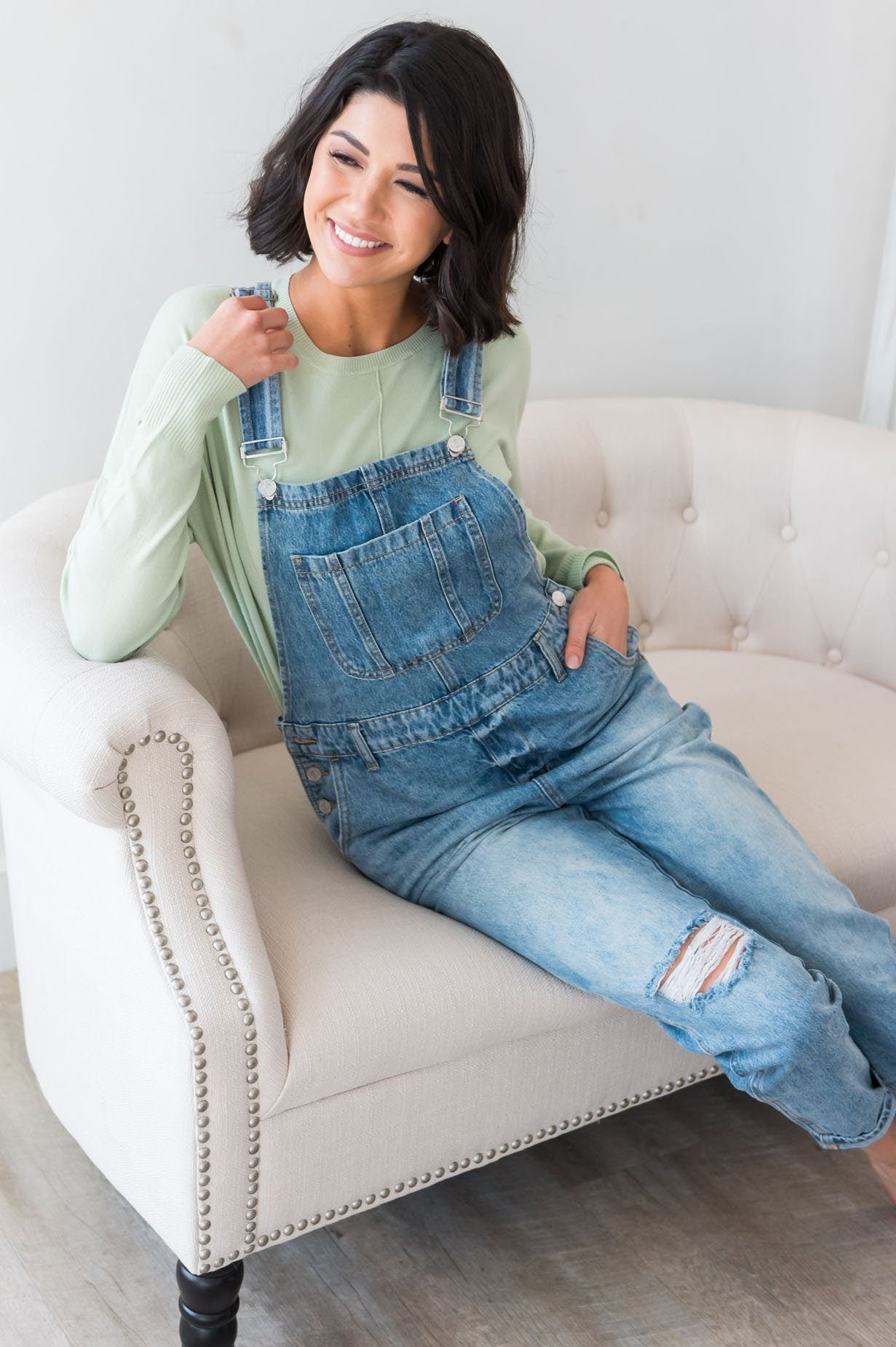 The Paris Modest Denim Overalls