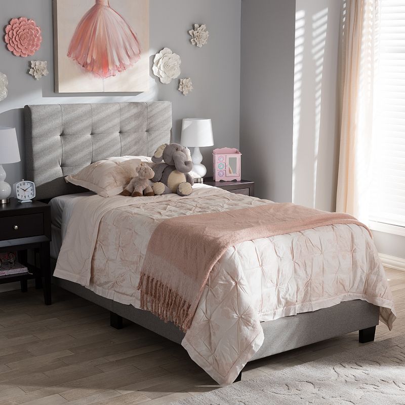 Baxton Studio Brookfield Tufted Twin Bed