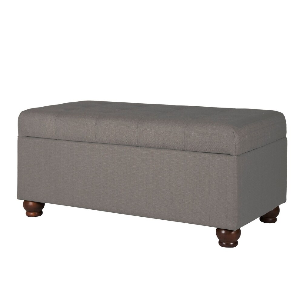 Copper Grove Sororia Grey Tufted Storage Bench