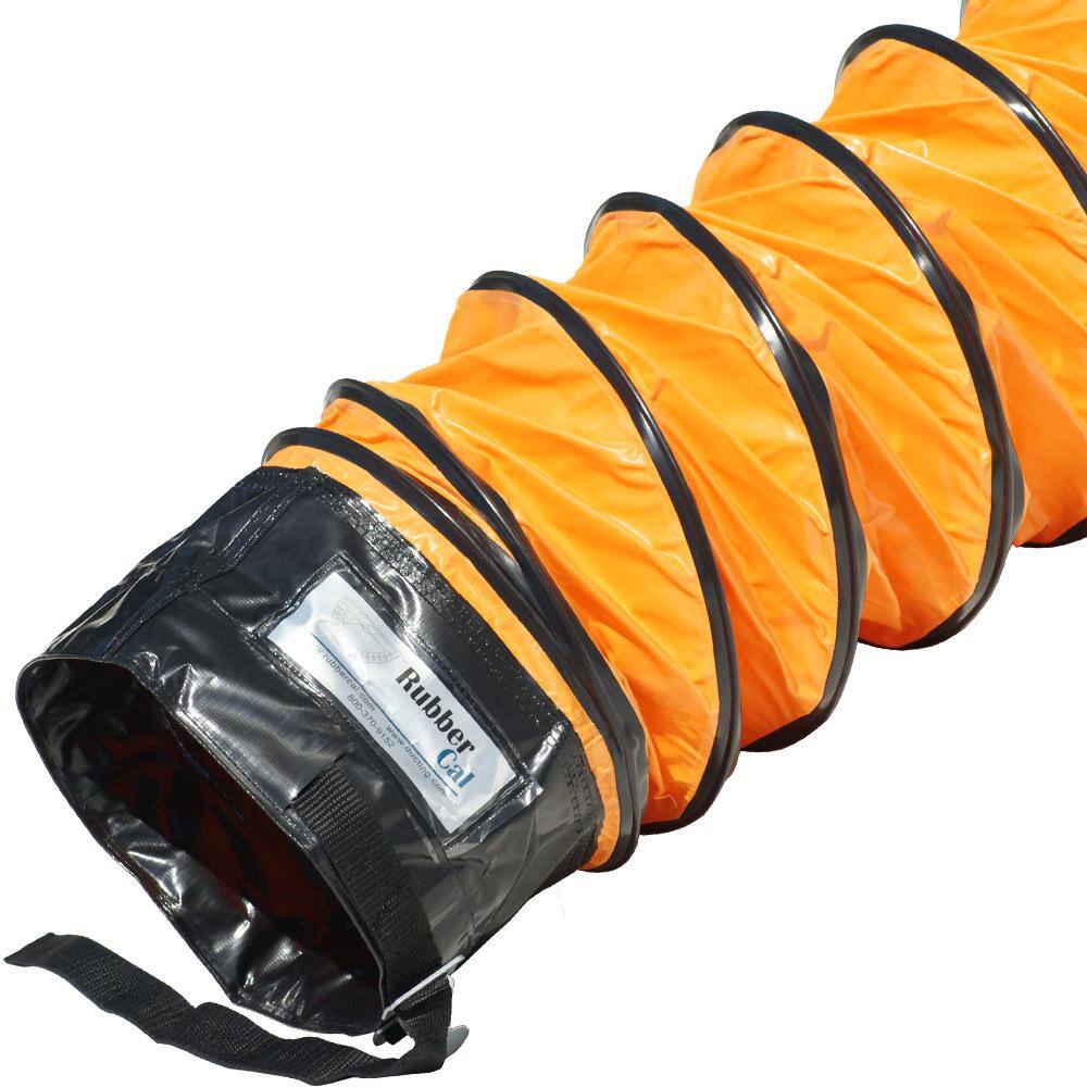 Rubber-Cal 18 in. D x 25 ft. Air Ventilator Orange Coil - Flexible Ducting - Orange 01-191-18