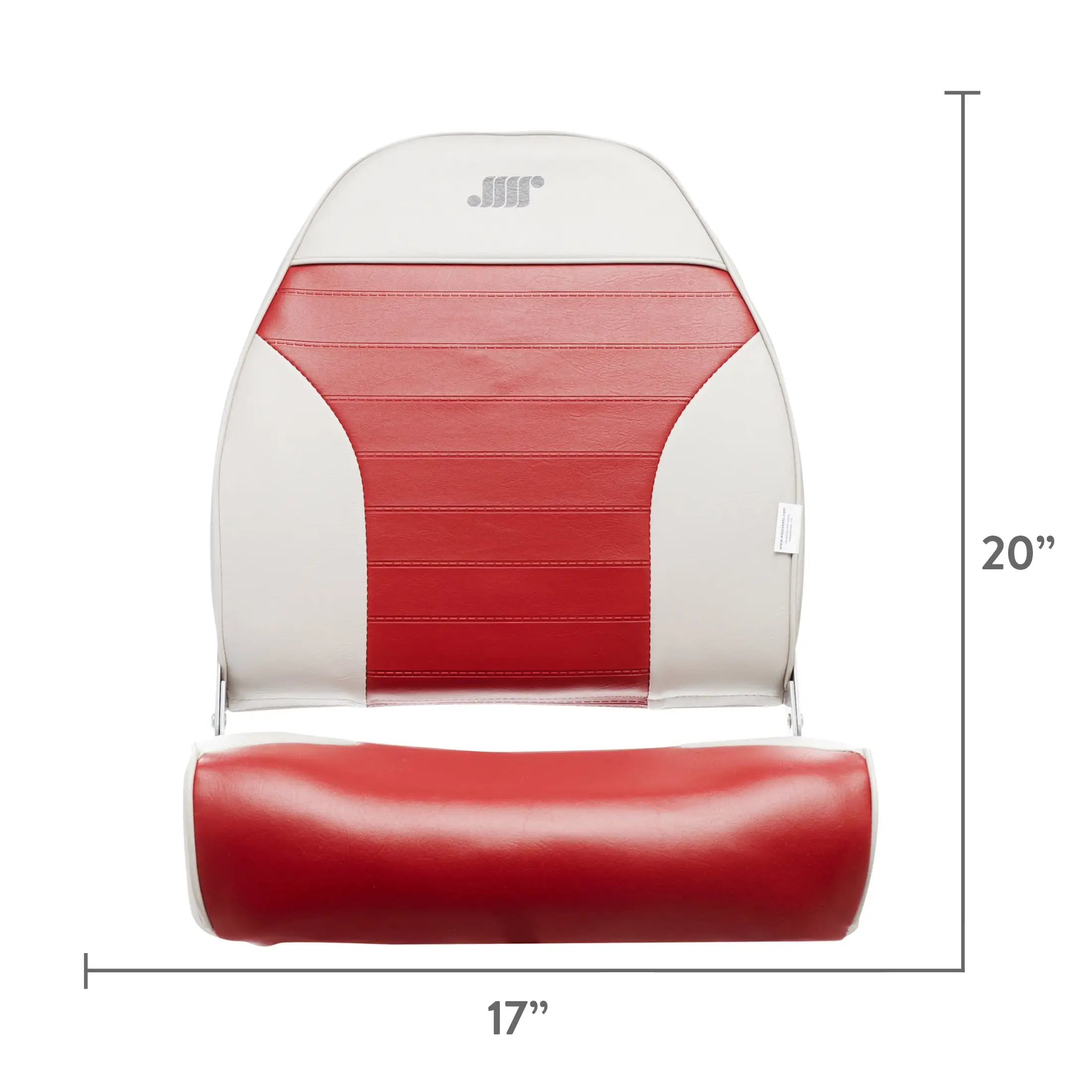 Wise 8WD588PLS-661 Standard High Back Boat Seat， Grey/Red