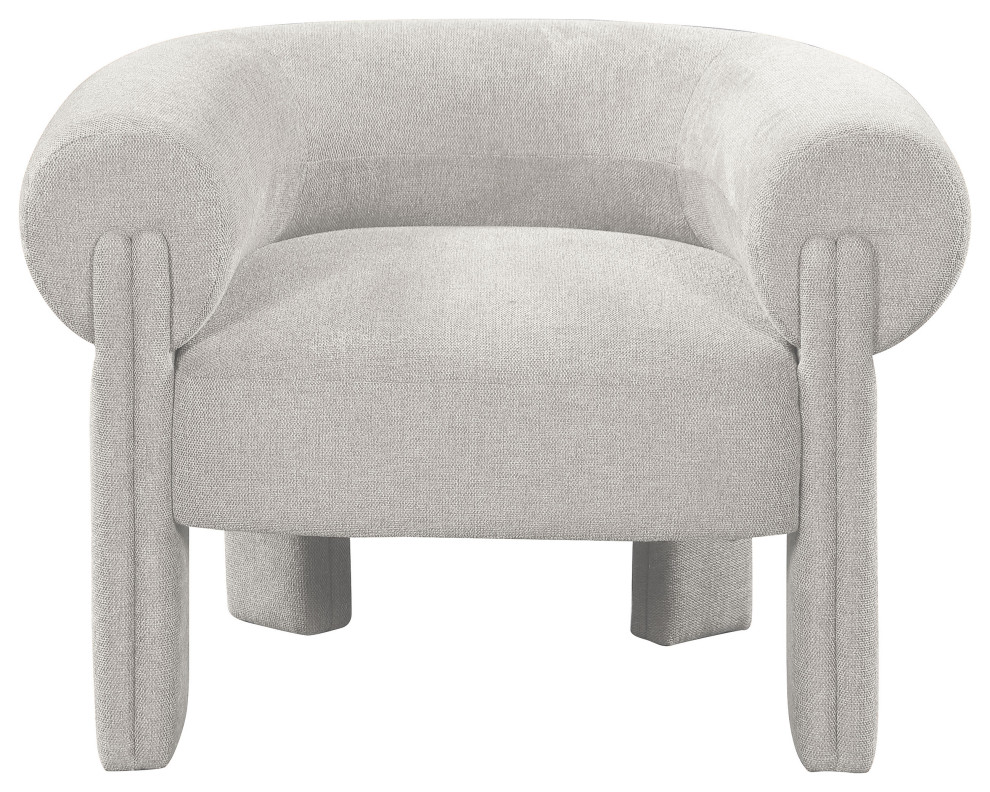 Stefano Polyester Fabric Accent Chair   Armchairs And Accent Chairs   by Meridian Furniture  Houzz