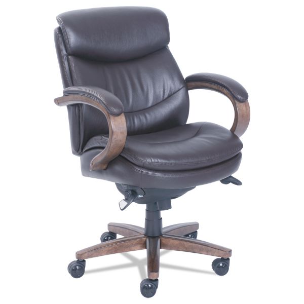 La-Z-Boy Woodbury Mid-Back Executive Chair， Supports Up to 300 lb， 18.75