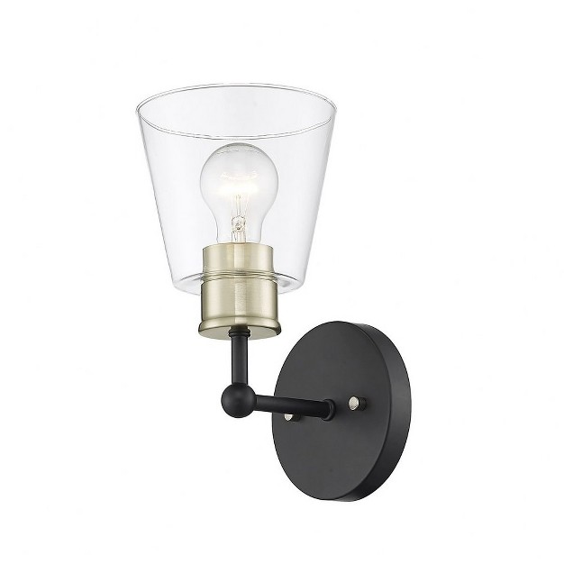 Millennium Lighting Cameron 1 Light Sconce Matte Black modern Gold