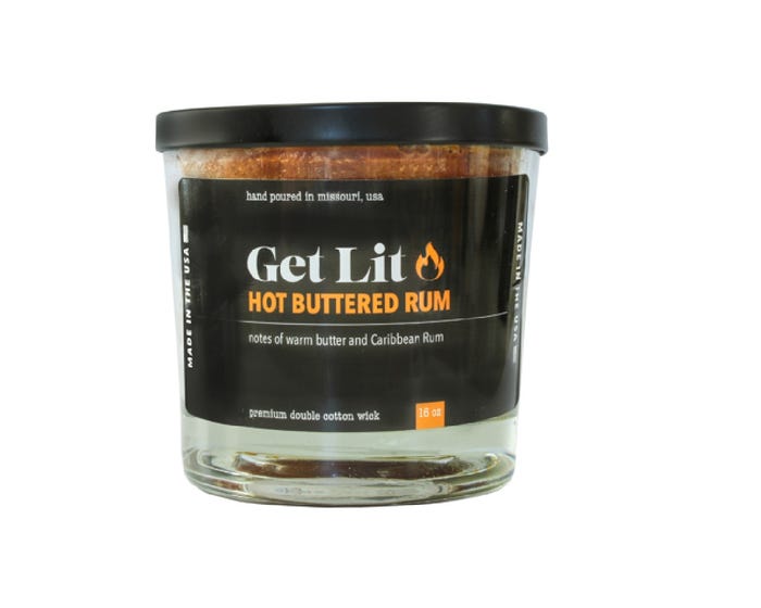 Get Lit Candle Co. Hot Buttered Rum Candle - GLHBR-16