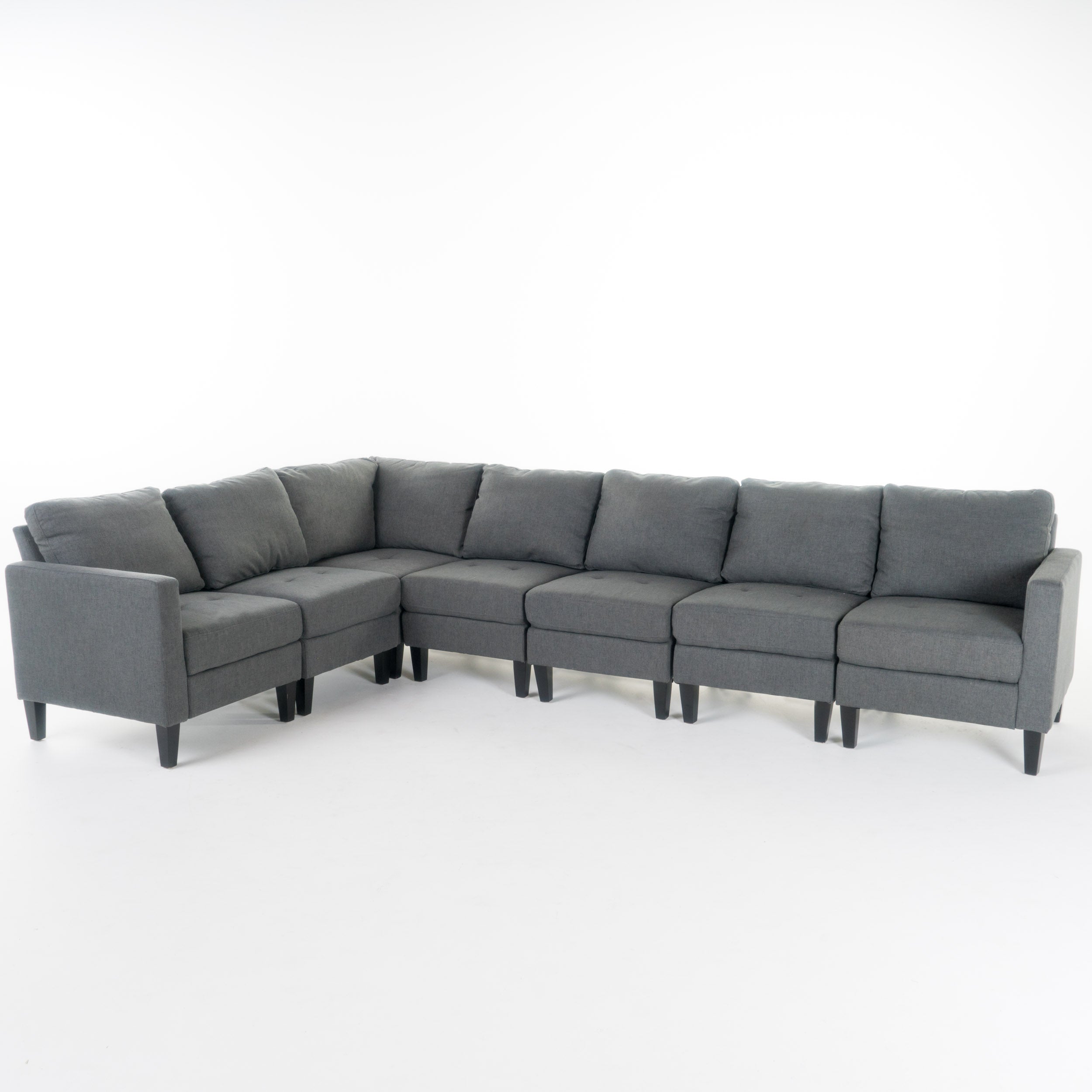 Bridger 7 Piece Versatile Fabric Sectional Couch