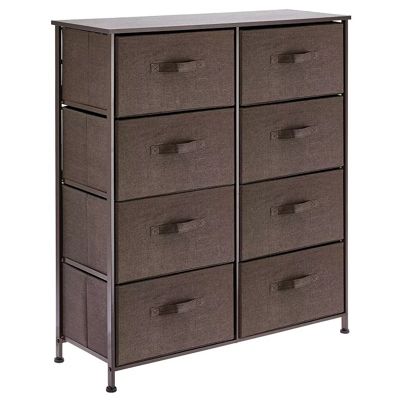 mDesign Vertical Dresser Storage Tower with 8 Drawers