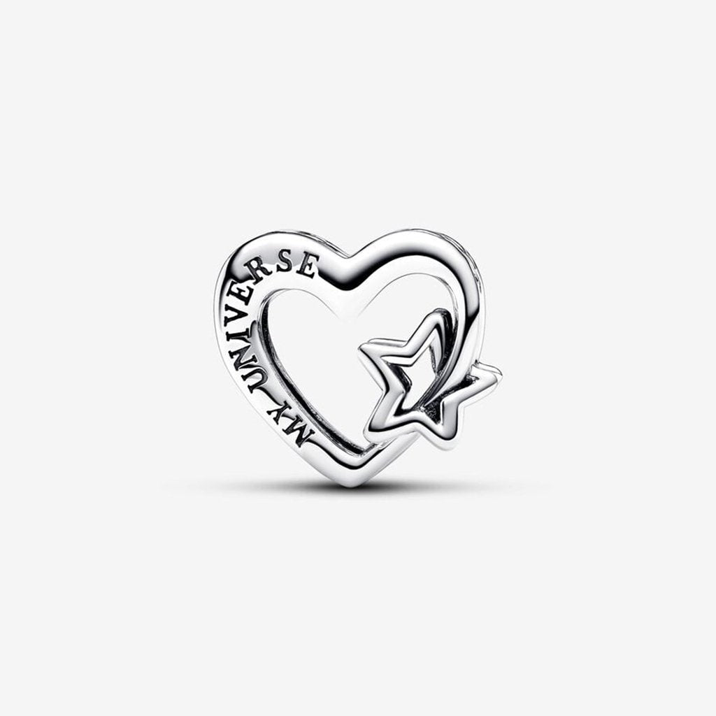 PANDORA  Openwork Family Heart & Star Charm