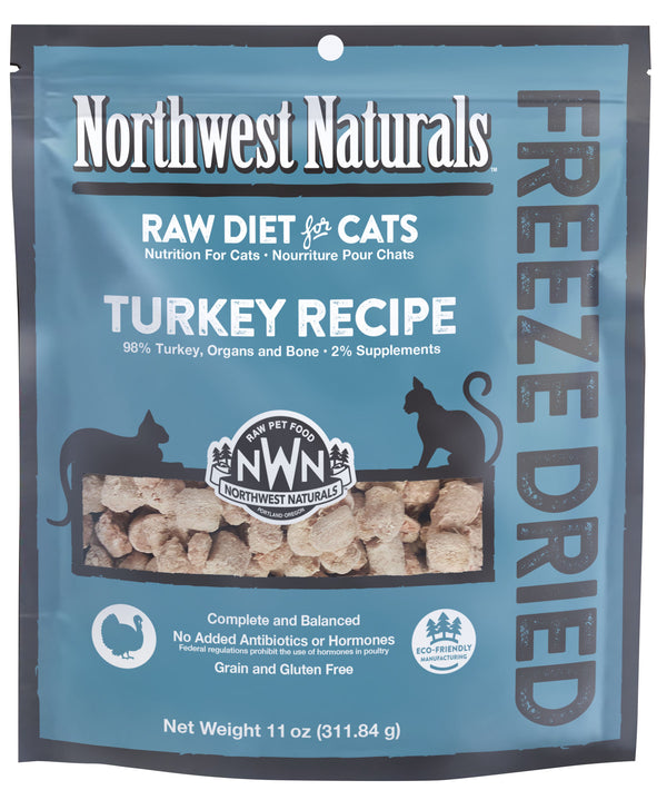 Northwest Naturals Cat Nibbles Turkey Recipe Freeze-Dried Raw Cat Food