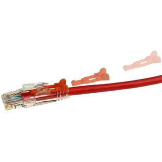 NTW 1 ft. Lockable CAT6 Patented net-Lock Network RJ45 Patch Cable and Snagless Red NL-U6K-001RD