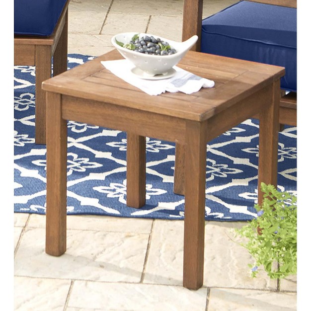 Plow amp Hearth Lancaster Wood Side Table For Outdoors