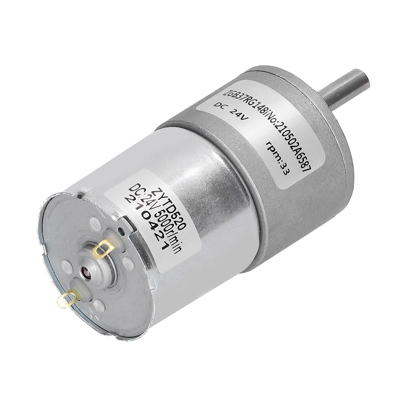 Dc 24v Gear Motor Shaft 37mm Diameter Electric Micro Speed Reduction Geared Motorzgb37rg 33r24v