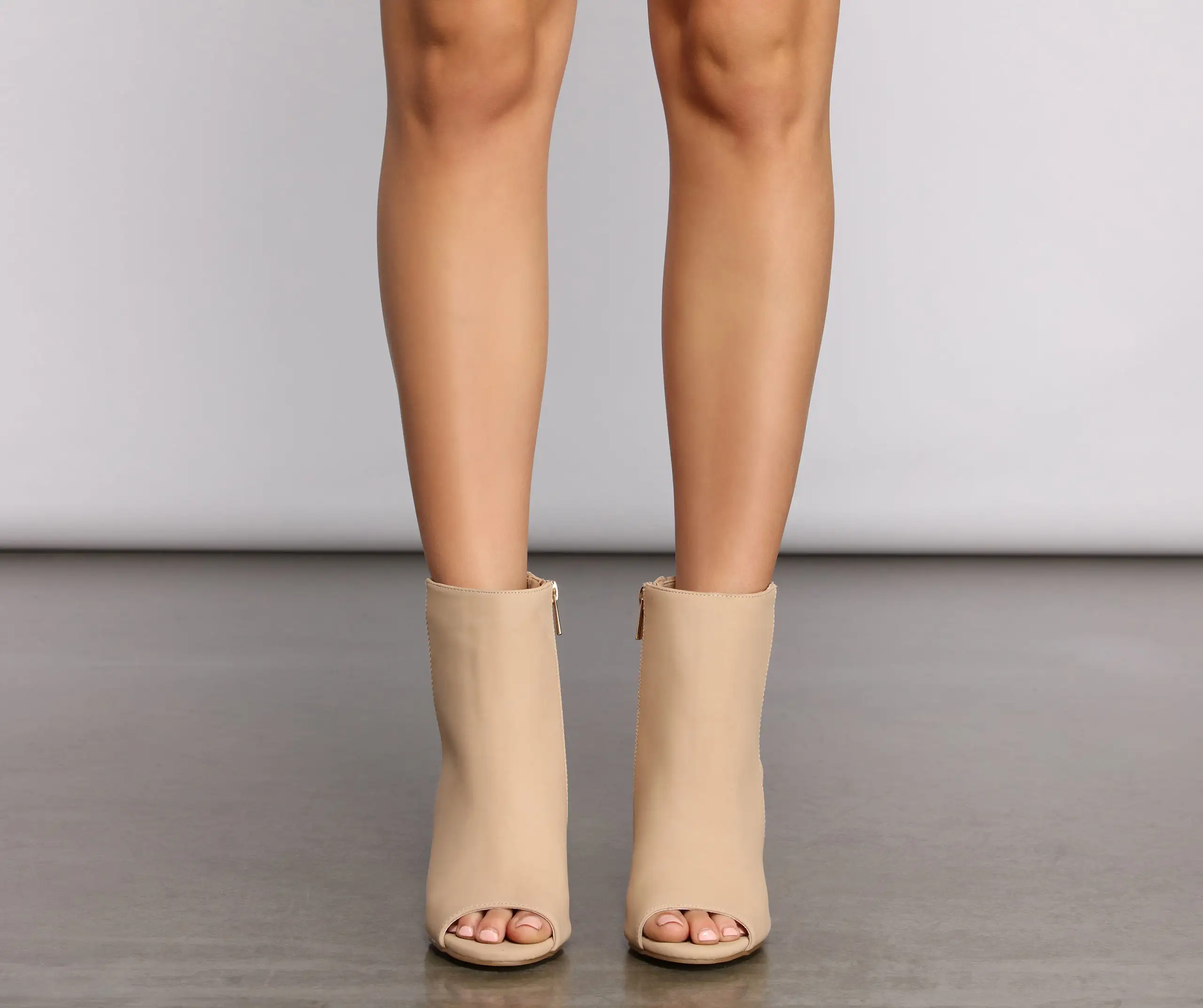 A Chic Moment Open Toe Ankle Booties