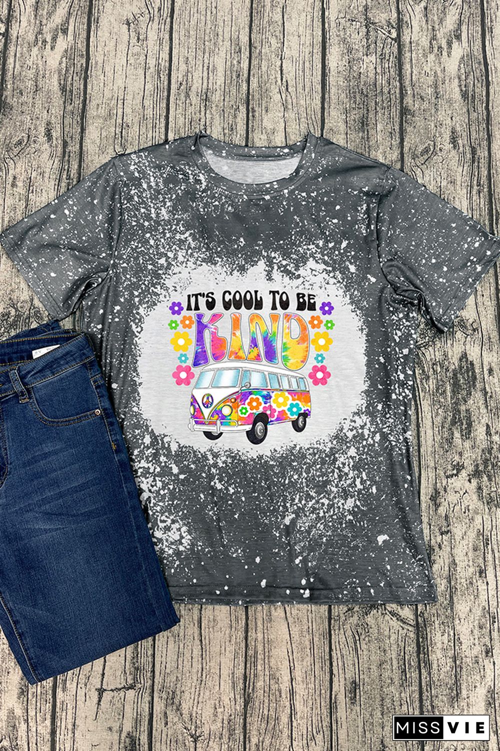 Cool To Be Kind Retro Bus Graphic Tee Wholesale