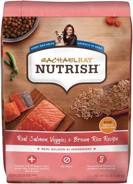 Rachael Ray Nutrish Real Salmon， Veggies and Brown Rice Recipe Dry Dog Food