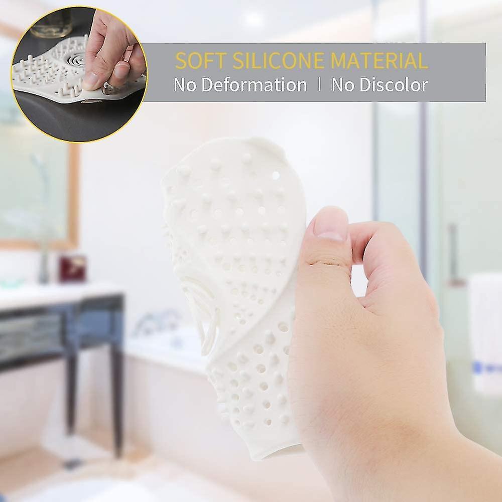 Shower Drain Hair Catcherpreserve Silicone Tube Drain Hair Catcher Filter Stopper With Suction Cup(3 Pack)