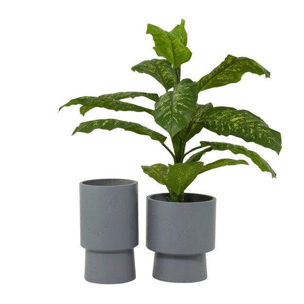 2pc Modern Ceramic Planter Pots Cosmoliving By Cosmopolitan