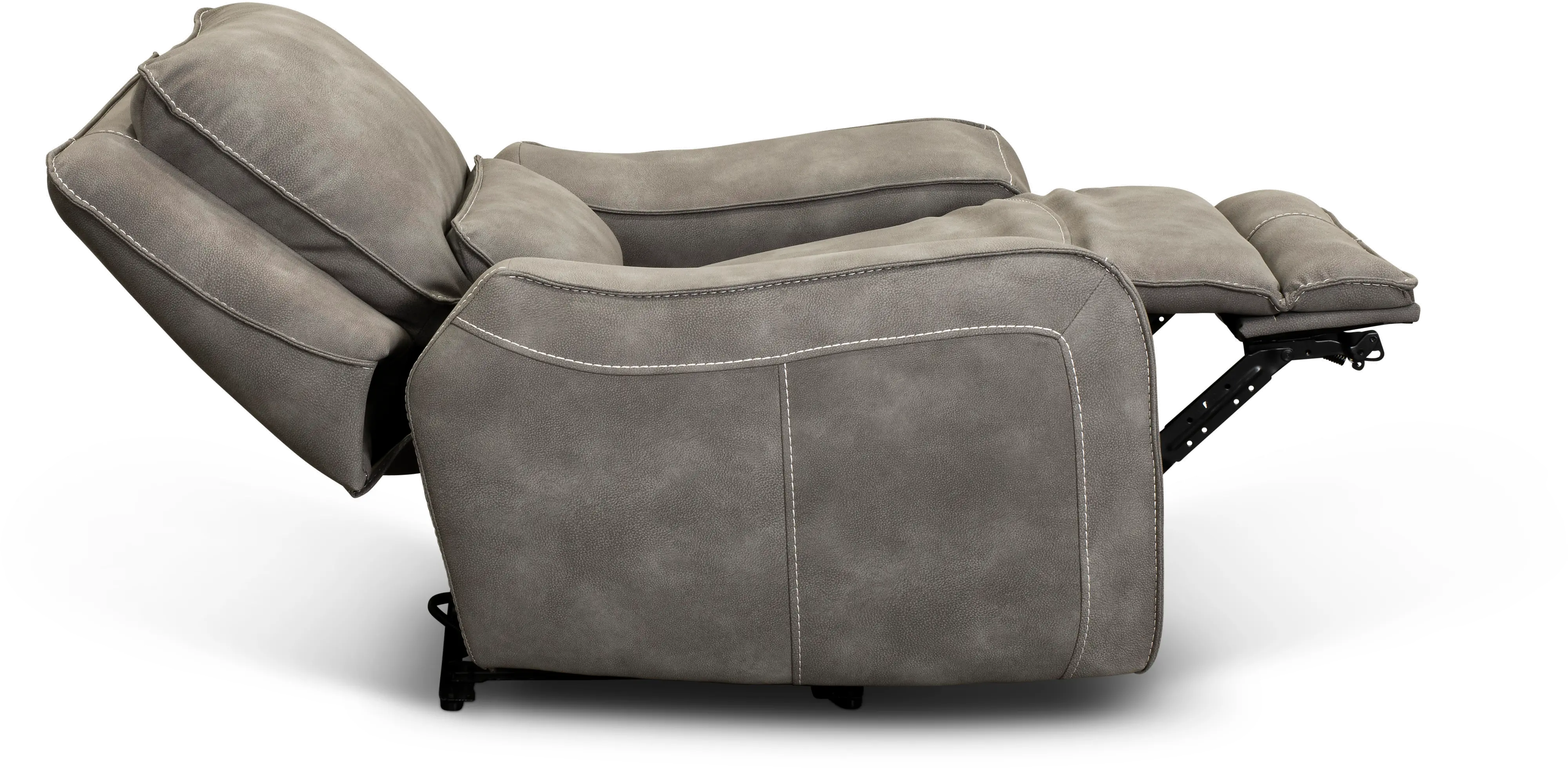 Sauvage Charcoal Gray Power Recliner with Power Headrest