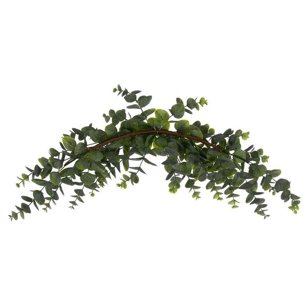 Vickerman 32 Artificial Green Spiral Euclyptus Crescent Swag