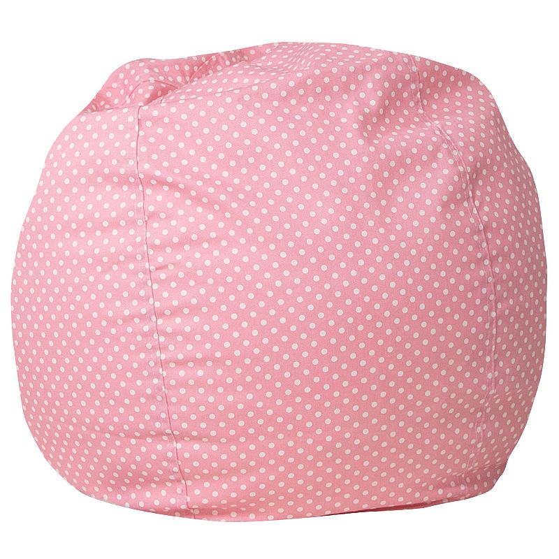 Emma and Oliver Small Solid Light Pink Refillable Bean Bag Chair for Kids and Teens