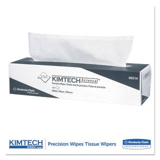 Kimtech Precision Wipers POP-UP Box 2-Ply 14.7 in. x 16.6 in. White 90Box 15 BoxesCarton KCC05517