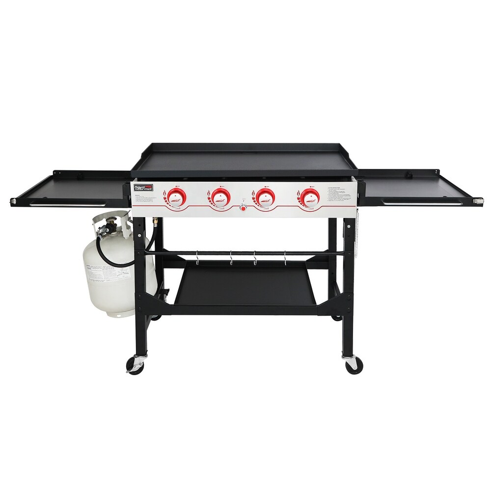 Royal Gourmet GB4000F 36 Inch Flat Top Gas Griddle  4 Burner Propane BBQ Grill Griddle with Top Cover Lid Black