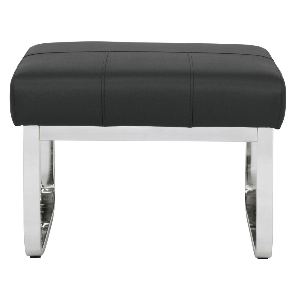 Studio Designs Home ure Rectangular Blended Leather Ottoman