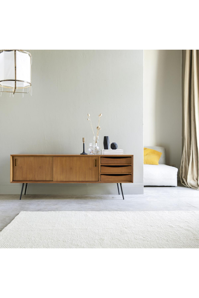 Modern Minimalist Teak TV Unit  Tikamoon Simen   Midcentury   Entertainment Centers And Tv Stands   by Oroa   Distinctive Furniture  Houzz