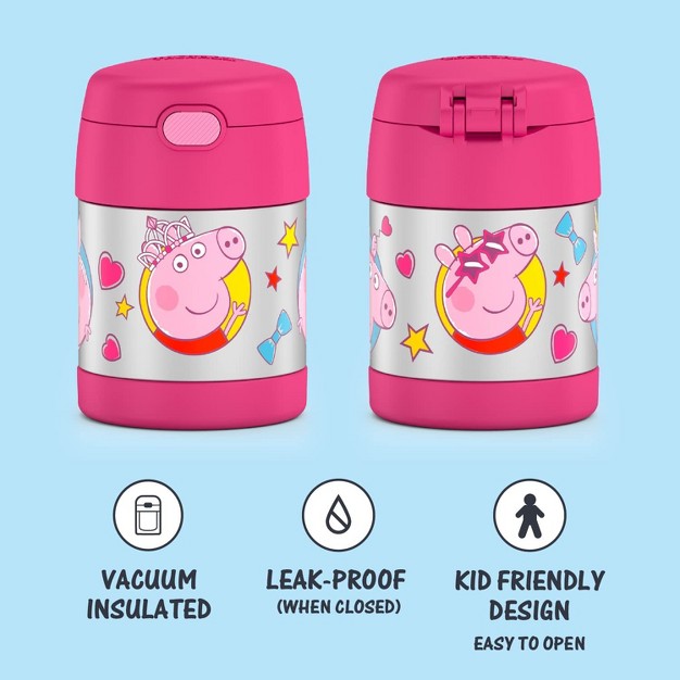 Thermos Funtainer 10 Ounce Stainless Steel Vacuum Insulated Kids Food Jar With Spoon Peppa Pig