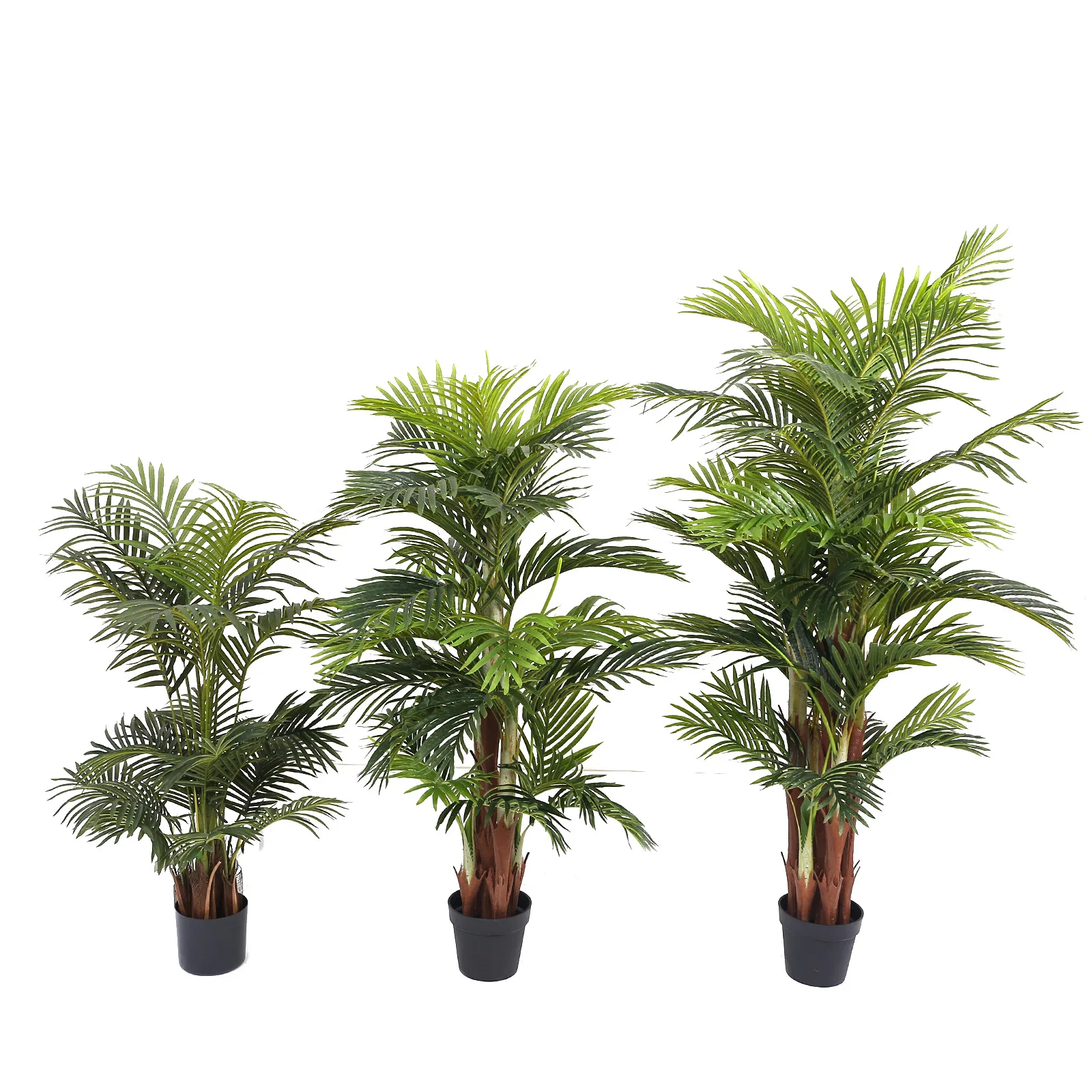 Home decorative bonsai plant potted artificial Areca palm green leaves home wedding decor artificial plants luxury artificial