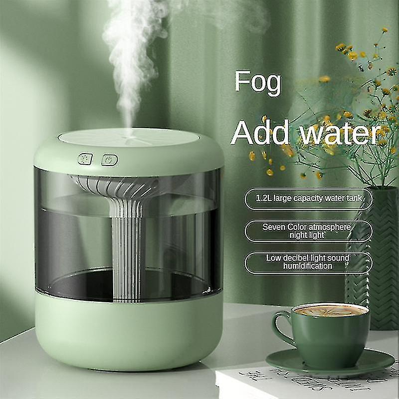 1.2l Capacity Air Humidifier Mini Portable Oil Diffuser Usb Mist Maker For Bedroom Home Green