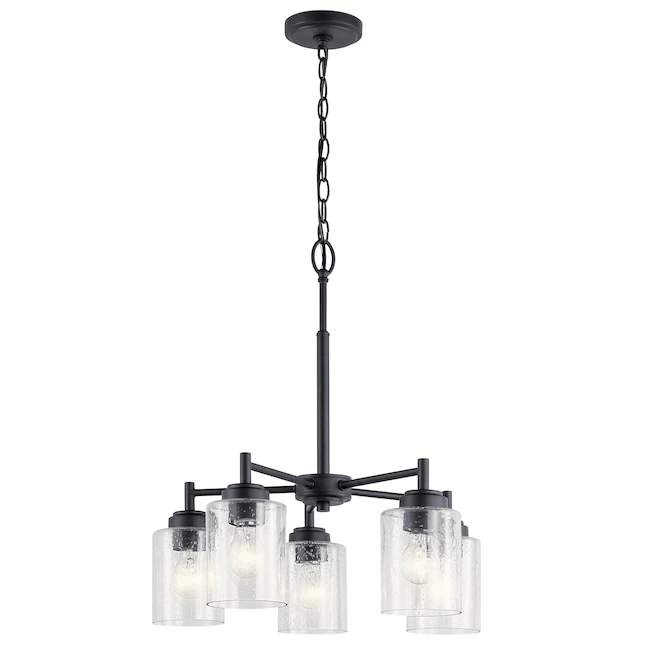 Kichler 44030BK Winslow 5-Light Black Modern/Contemporary Chandelier