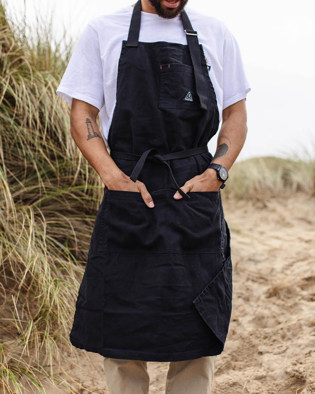 Yard Organic Cotton Denim Apron - Black