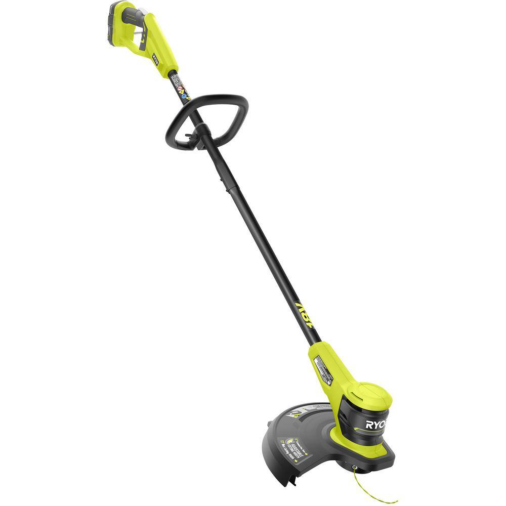 RYOBI ONE+ 18V 13 in. Cordless Battery String Trimmer with 2.0 Ah Battery and Charger P20150