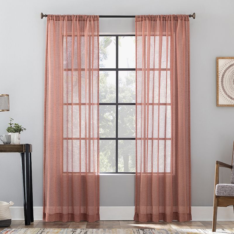 Scott Living 1-panel Celeste Textured Sheer Window Curtain