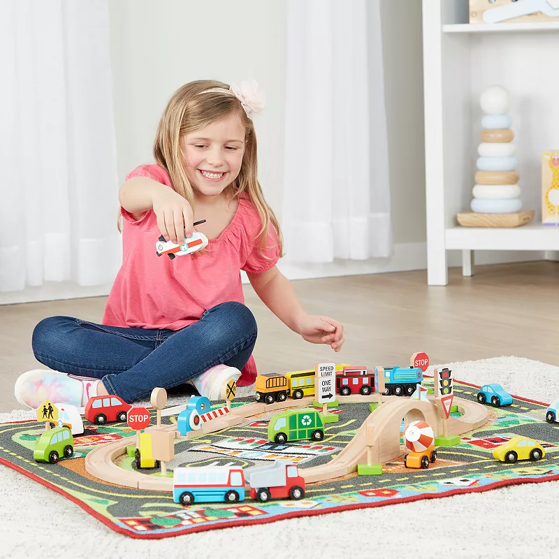 Melissa and Doug Deluxe Multi-Vehicle Activity Rug