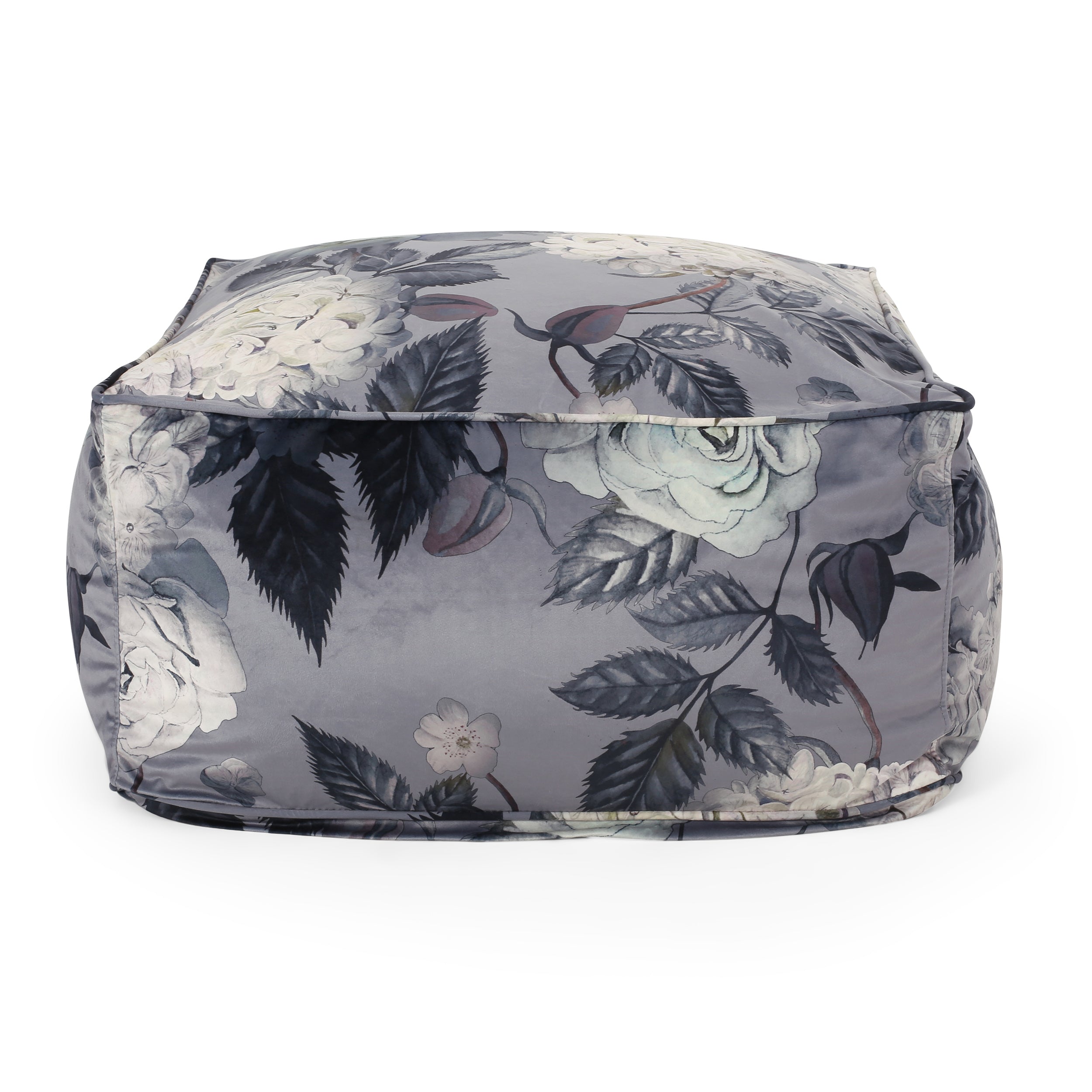 Amlin Traditional Fabric Flower Print Pouf