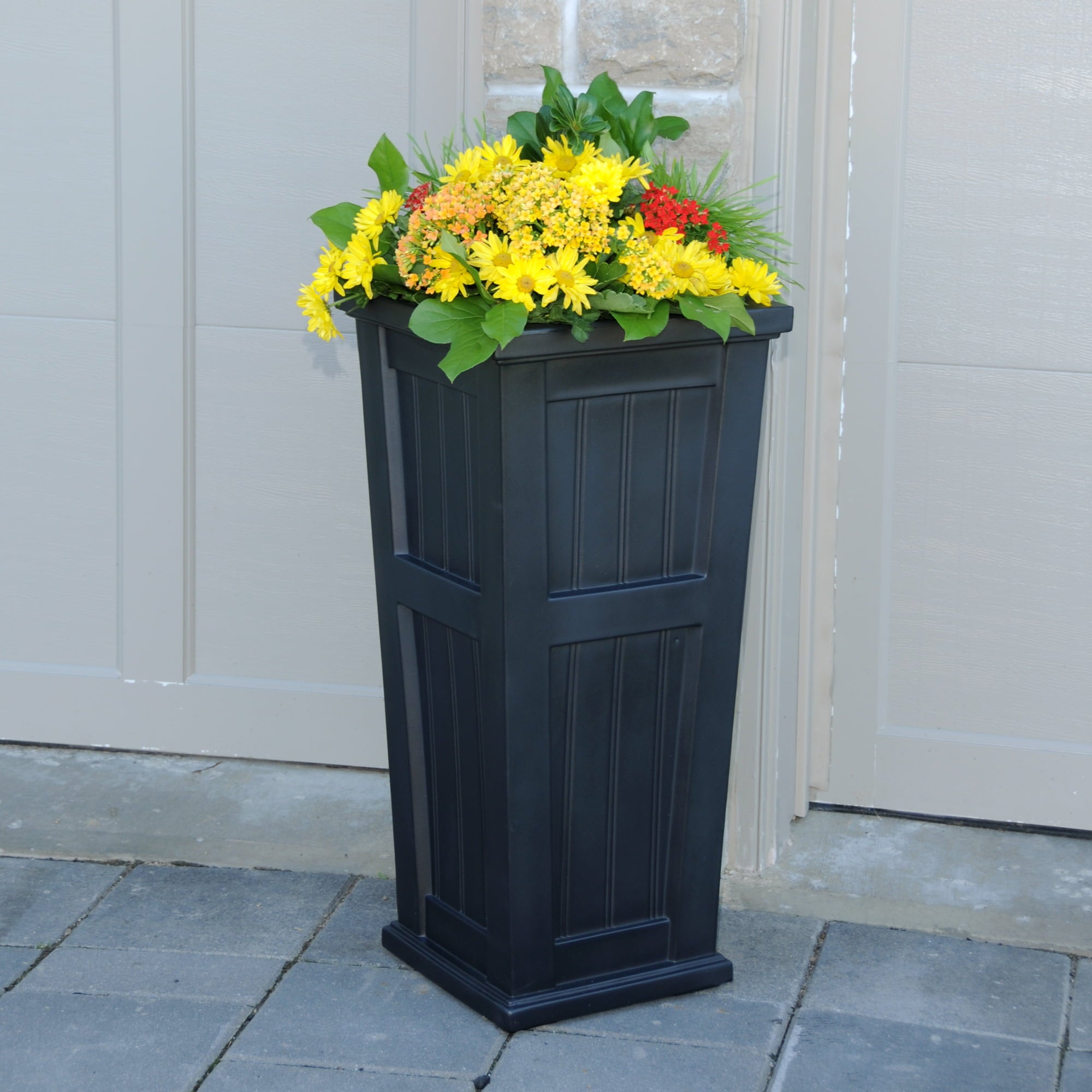 Cape Cod 32" Tall Planter - Black