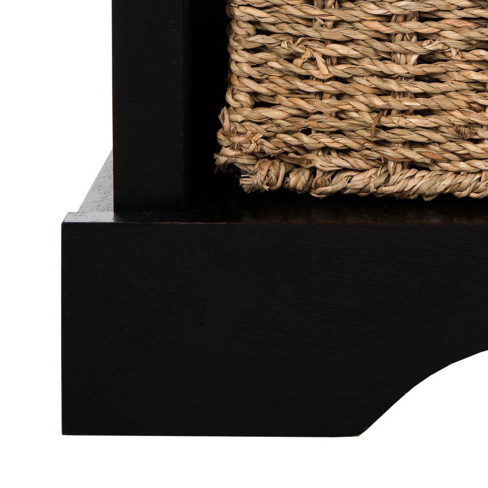 SAFAVIEH Lonan Black Storage Bench AMH5733E