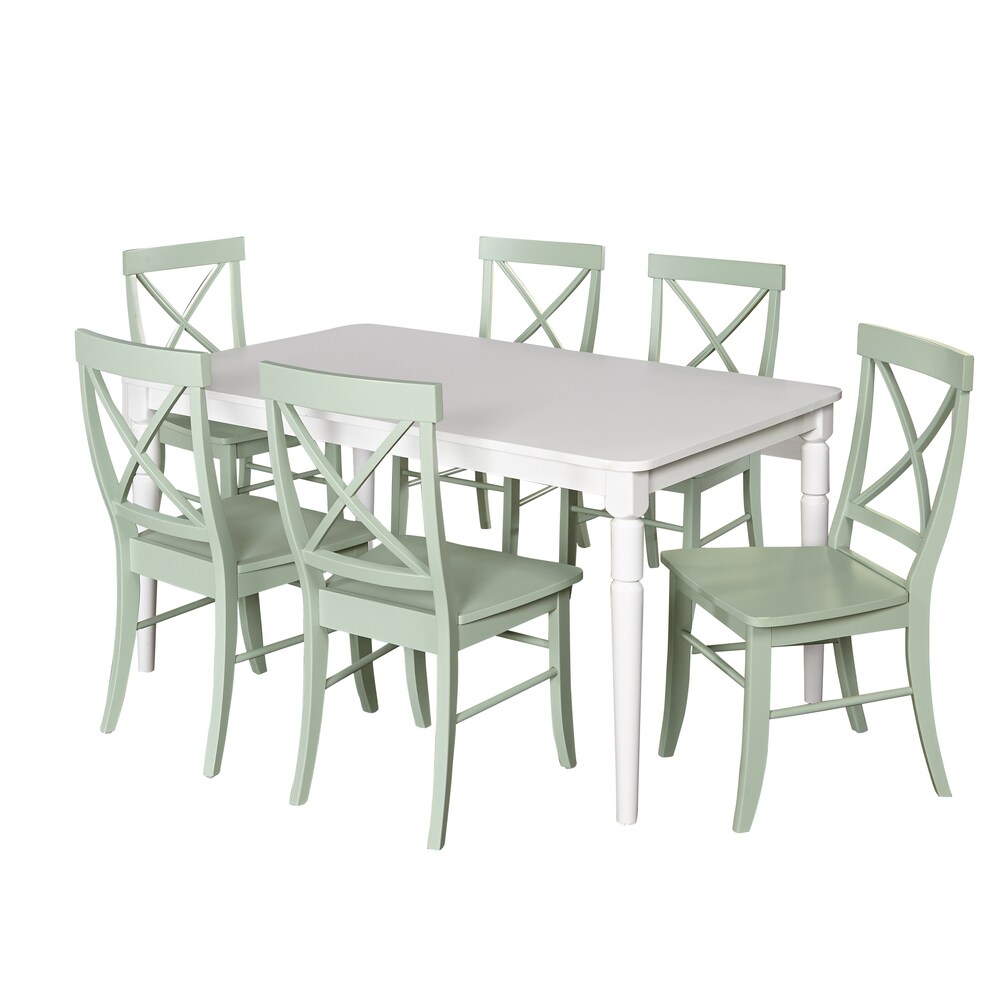 Simple Living 7 piece Albury Cross Back Dining Set