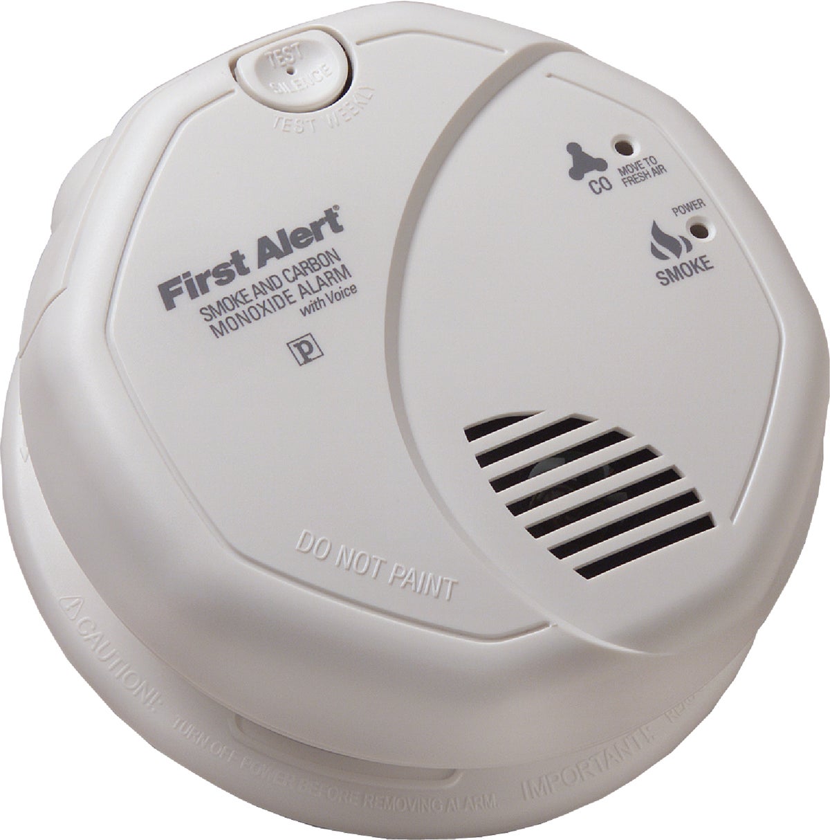 First Alert Hardwired Carbon Monoxideamp Smoke Alarm w Voice Alert White