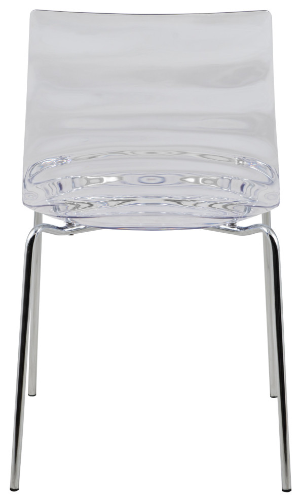LeisureMod Modern Astor Plastic Dining Chair Clear   Contemporary   Dining Chairs   by Uber Bazaar  Houzz