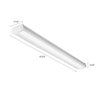 Lithonia Lighting Contractor Select 4 ft. 40-Watt 5000 Lumens Integrated LED Dimmable White Wraparound Light Fixture 4000K FML4W 48 5000LM 840 TD