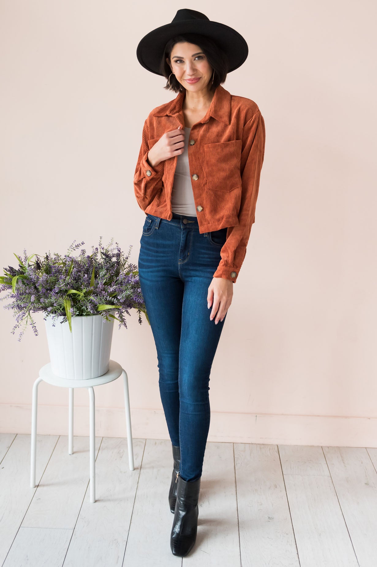 Trendy Vibes Modest Corduroy Jacket